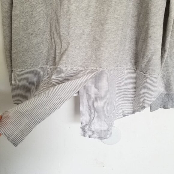 Wilt Silk Striped Trim Layered Distressed Sweater - Picture 8 of 17